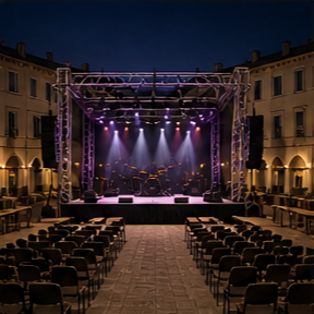 Palco con copertura 